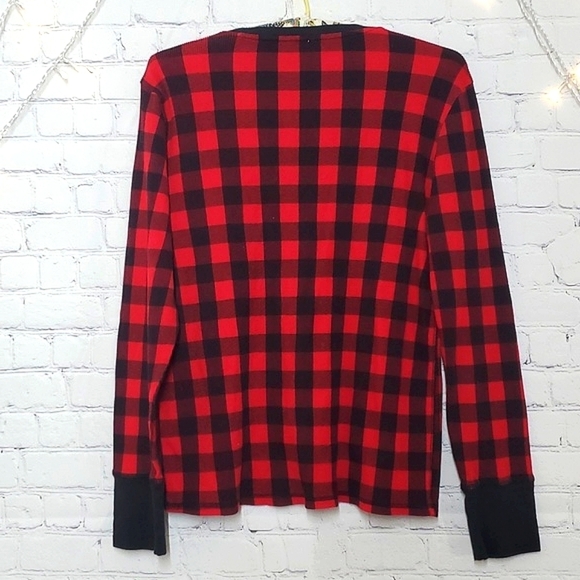 2021 NWOT Victoria's Secret Red Buffalo Plaid Thermal Button Front Size Large - Picture 9 of 9